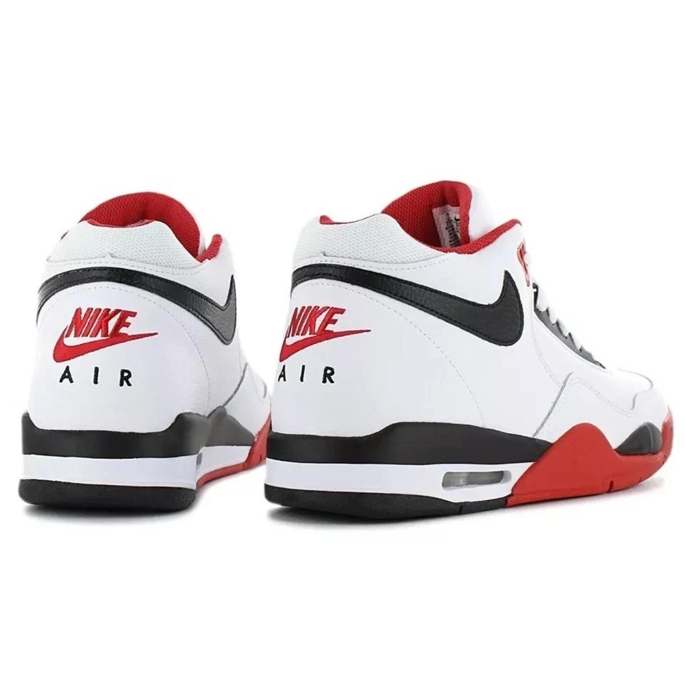 Nike‎ Air Flight Legacy Mens Sz 11.5 Black White Red Basketball Shoes BQ4212-100 - Picture 5 of 5